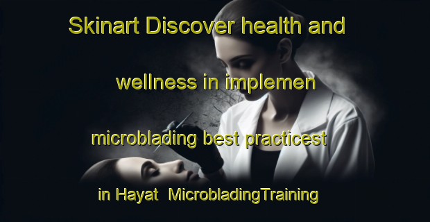 Skinart Discover health and wellness in implemen microblading best practicest in Hayat | MicrobladingTraining | MicrobladingClasses | SkinartTraining-United Arab Emirates