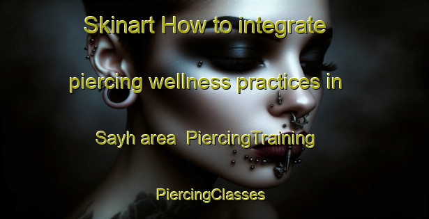 Skinart How to integrate piercing wellness practices in Sayh area | PiercingTraining | PiercingClasses | SkinartTraining-United Arab Emirates